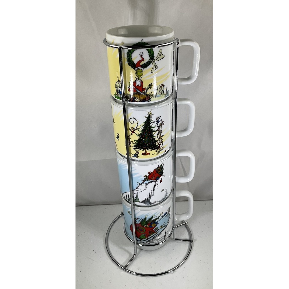 Dr. Seuss The Grinch Stole Christmas Notable Scenes & Lines Stackable Coffee Mug